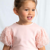 Mayoral Girls s/s Top w/ Tulle Sleeves & Tulle Skirt Set ~ Blossom