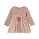 Mayoral Baby Girl Bi-material Tulle Dress ~ Makeup