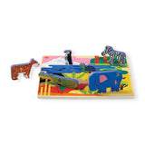 Crocodile Creek 10-Piece Stacking Wood Puzzle ~ 123 Zoo
