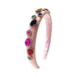 Bari Lynn Thin Jeweled Padded Headband