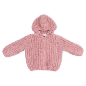 Angel Dear Ribbed Chenille Zip Hoodie ~ Rose