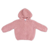 Angel Dear Ribbed Chenille Zip Hoodie ~ Rose