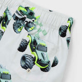 Mayoral Boys Monster Trucks Print Swim Trunks ~ Hemp