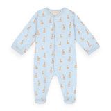 Sophie La Girafe Front Snap Printed Footie ~ Halogen Blue