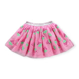 Sparkle Sisters Baby Pink Strawberry Tee & Sequin Tutu Skirt Set ~ White/Pink