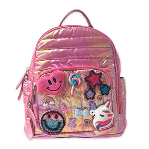 Bari Lynn Fun Charms Mini Backpack ~ Fuchsia