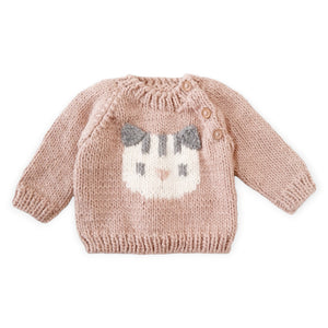 The Blueberry Hill Knit Cat Sweater ~ Blush