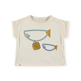 Babyclic T-Shirt & Terry Shorts Set ~ Traveller Fish/Mustard Stripe