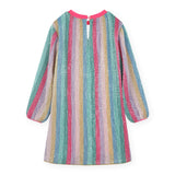 Billieblush Pleated Sequin l/s Dress ~ Multicolor