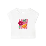 Mayoral Baby Girl 3D Fruit Top & Two Leggings 3pc Set ~ Hibiscus