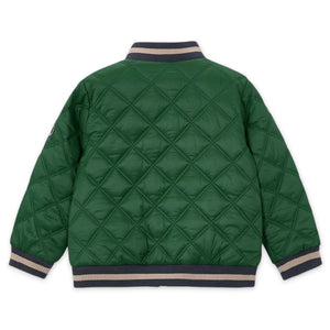 Mayoral Boys Quilted Bomber Jacket ~ Dark Green
