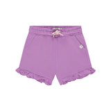 Babyface Baby Girl Sleeveless Peplum Top & Ruffle Shorts Set ~ Ivory/Purple
