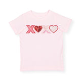 Sweet Wink Xoxo Sequin Patch s/s Tee ~ Ballet Pink