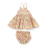Oh Baby! Wild Flower Garden Party Dress & Bloomer Set ~ Multi