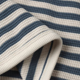 Quincy Mae Waffle Slouch Lounge Set ~ Ocean Stripe/Natural
