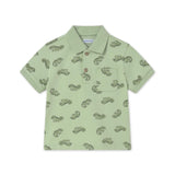 Mayoral Baby Boy Chameleon Print s/s Polo ~ Matcha