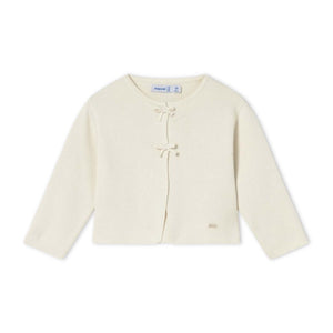 Mayoral Baby Girl Knit Cardigan w/ Bows ~ Bone