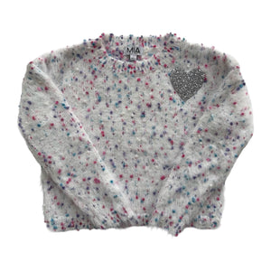 MIA New York Candy Heart Patch Sweater 7-12 ~ Multi