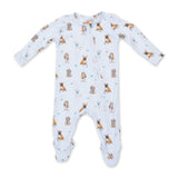 Angel Dear 2 Way Zipper Footie ~ Bestie Dogs Blue