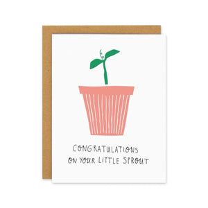 Badger & Burke Baby Card ~ Little Sprout