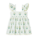 Stella McCartney Girls Daisy Dress w/ Shoulder Frills ~ Cream