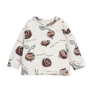 Play Up Baby Growing Roots Print l/s T-Shirt ~ Natural