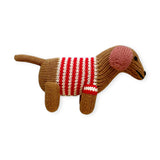 Estella Knit Baby Rattle ~ Red Dog