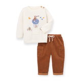 Elegant Baby Knit Pullover & Corduroy Pants Set ~ Magical Adventure