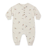 Quincy Mae Relaxed Fleece Romper ~ Space/Parchment