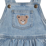 Huxbaby Dreamy Denim Overall Dress & I Heart Cake Ribbed l/s Top ~ Purple/Denim