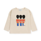 Bobo Choses Baby Little Tin Soldiers Printed Zip Hoodie, l/s T-Shirt & Sweatpants Set ~ Off-White