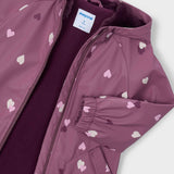 Mayoral Girls Heart Print Raincoat ~ Violet