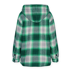 Molo Hamelo Plaid Shirt Jacket w/ Hood ~ Fresh Check