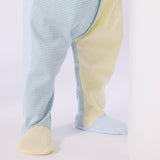 Petit Bateau Front Snap Color Block Striped Footie ~ Multi