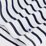 Petit Bateau Baby Sleeveless Striped Dress w/ Bows ~ Navy/White