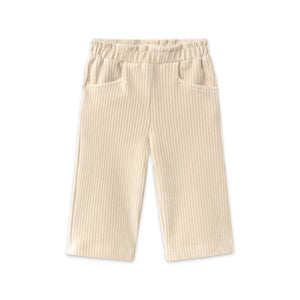 Mayoral Baby Girl Ribbed Velour Pants ~ Light Khaki