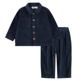 Molo Baby Honors Jacket, Emore Henley & Solomi Pants Set ~ Total Eclipse/Infinity Noise