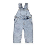 Molo Baby Eloy Tee & Spark Denim Overalls Set ~ Happy Balloons/Blast Blue