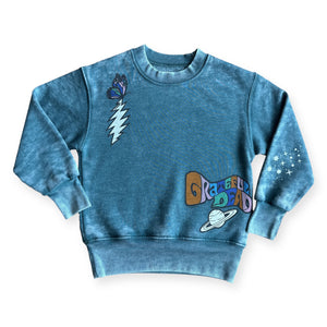 Rowdy Sprout Grateful Dead Moons Crewneck Sweatshirt ~ River Green