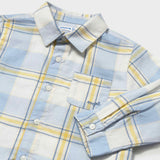 Mayoral Baby Boy l/s Check Button Down Shirt ~ Rain