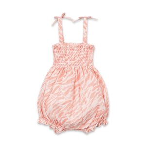 Play Up Baby Zebra Print Woven Bubble ~ Peach