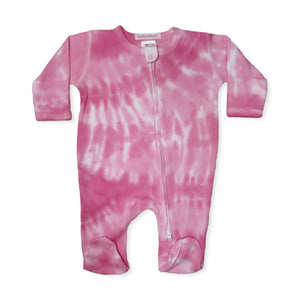 Baby Steps Tie Dye Zip Footie ~ Leah