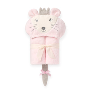 Elegant Baby Hooded Bath Wrap ~ Princess Mouse