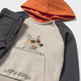 Mayoral Baby Boy Hoodie & Sweatpants 3pc Set ~ Pumpkin