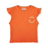Bobo Choses Ruffle Tank Top & Woven Skirt Set ~ Carnival/Orange