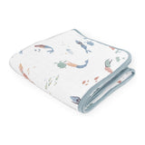 Little Unicorn Cotton Muslin Quilt ~ Mermaids