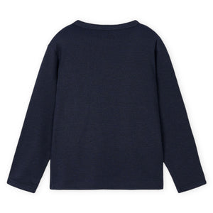 Mayoral Boys Ribbed l/s Shirt w/ Pocket ~ Navy