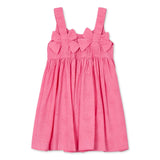 Mayoral Girls Flowers Jacquard Dress w/ Bows ~ Geranium