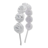 Bari Lynn Crystallized Satin Rose Halo Headband