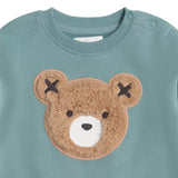 Huxbaby Furry Huxbear Sweatshirt & Sweatpants Set ~ Green Granite